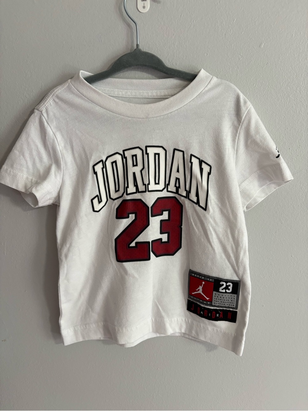 Jordan White Tee with Red 23 Graphic